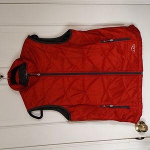 L.L. Bean Orange Primaloft Vest Large